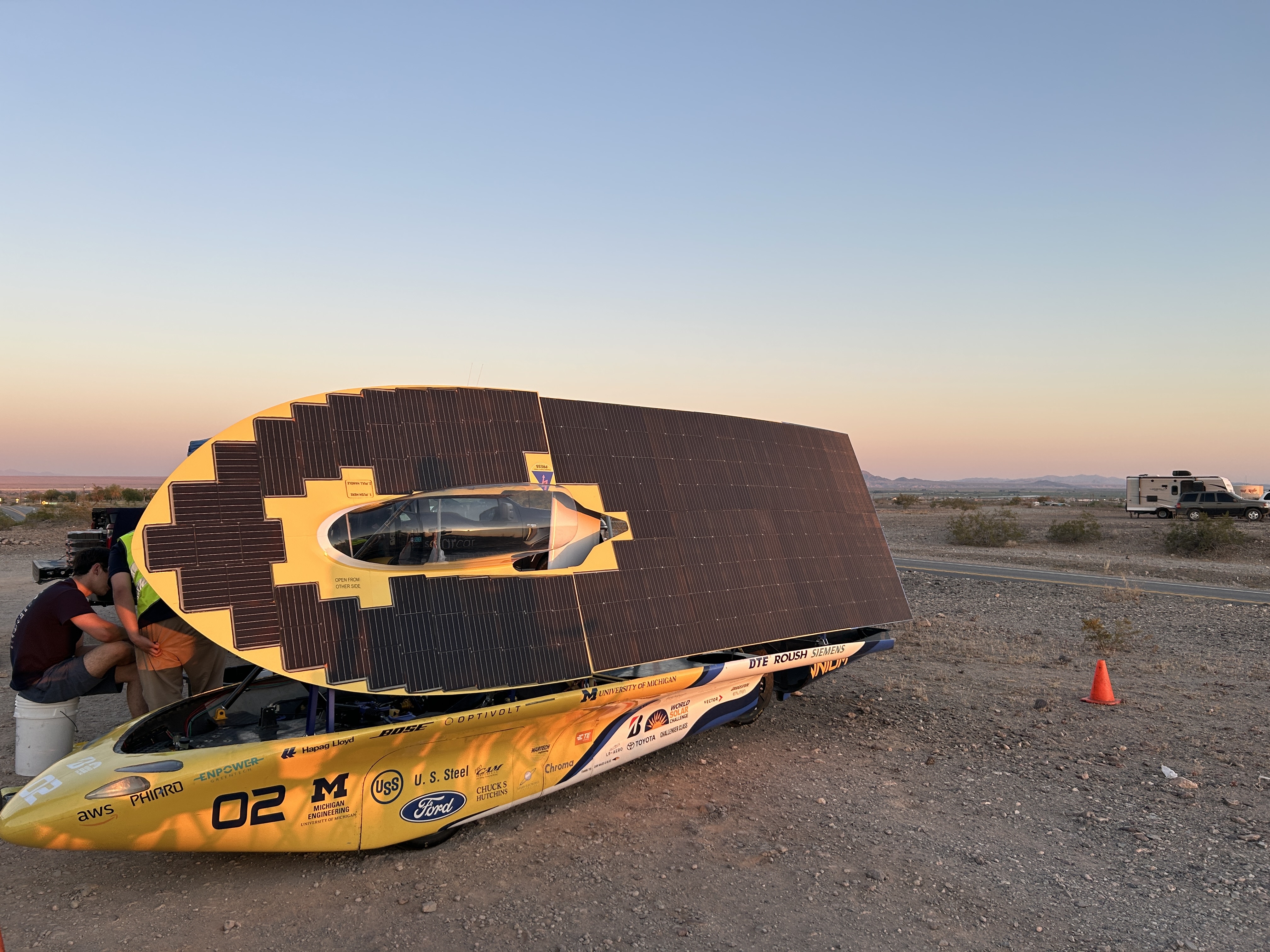 Solar car charging during Solar Trek 2026