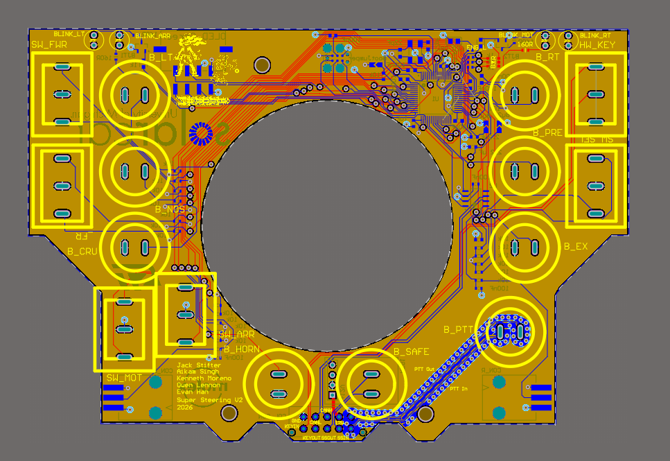PCB layout — top layer