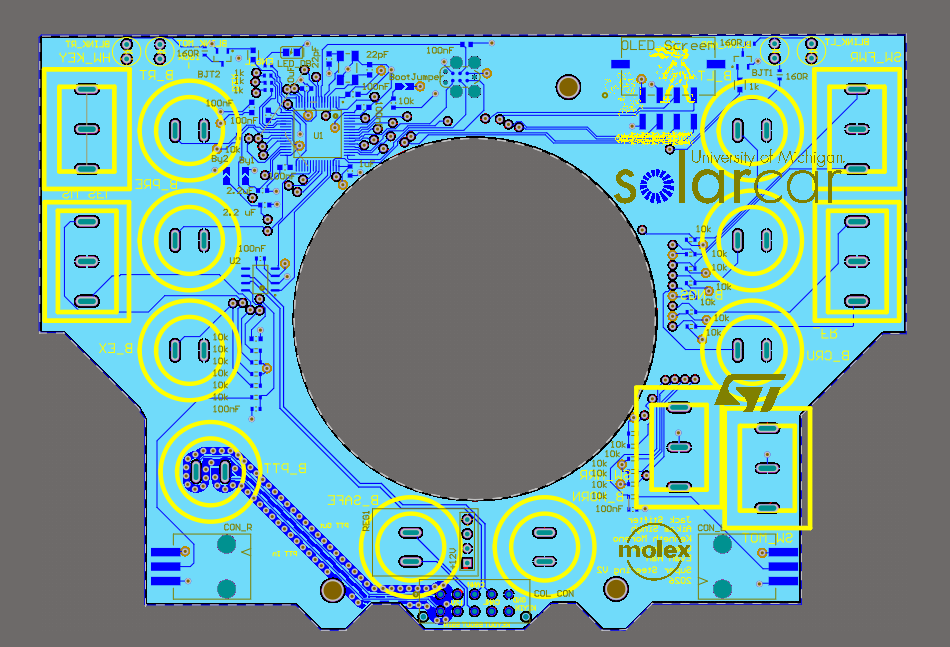 PCB layout — bottom layer
